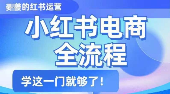 小红书电商全流程，精简易懂，从入门到精通，学这一门就够了-朽念云创