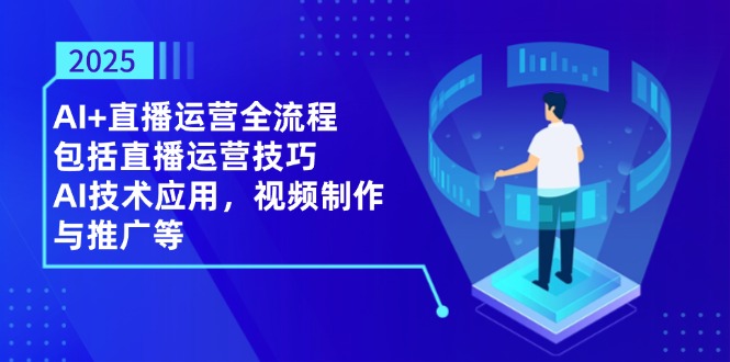 2025AI+直播运营全流程，包括直播运营技巧，AI技术应用，视频制作与推广等-朽念云创