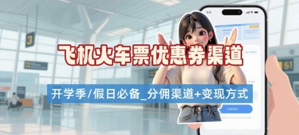 学生党必看！机票火车票优惠券申请渠道 + 项目打法，开学季节日速存-朽念云创