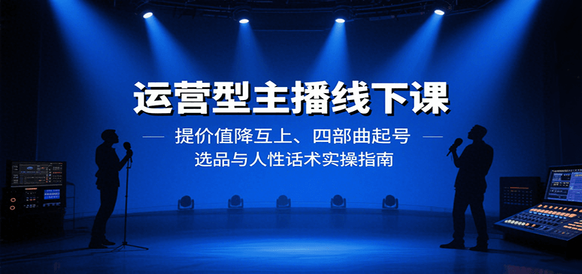 运营型主播线下课：提价值降互上、四部曲起号、选品与人性话术实操指南-朽念云创