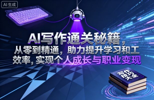 AI写作通关秘籍，从零到精通，助力提升学习和工作效率，实现个人成长与职业变现-朽念云创